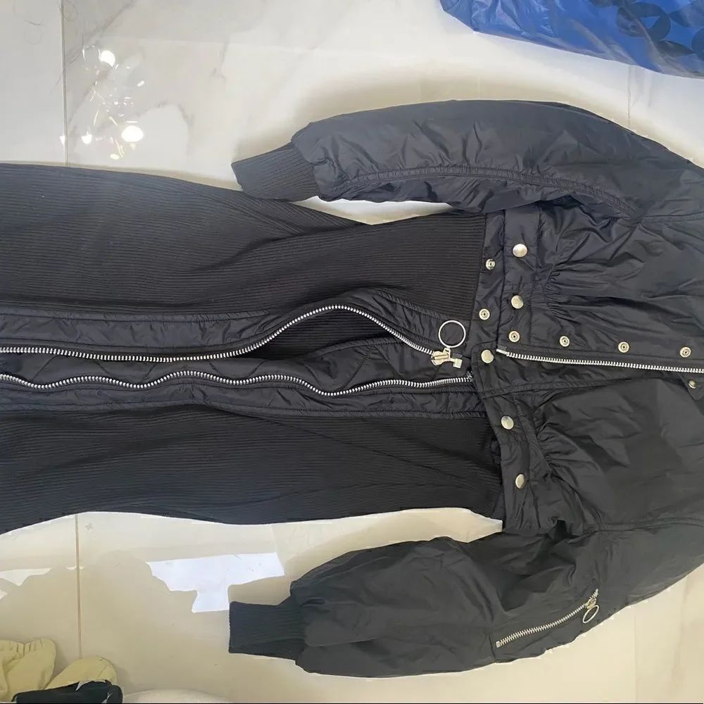 Marquesalmeida Convertible Cropped Shell And Ribbed-Knit Bomber Jacket#7 — image 7 of 8